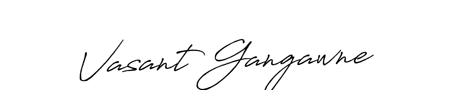 How to Draw Vasant Gangawne signature style? Antro_Vectra_Bolder is a latest design signature styles for name Vasant Gangawne. Vasant Gangawne signature style 7 images and pictures png