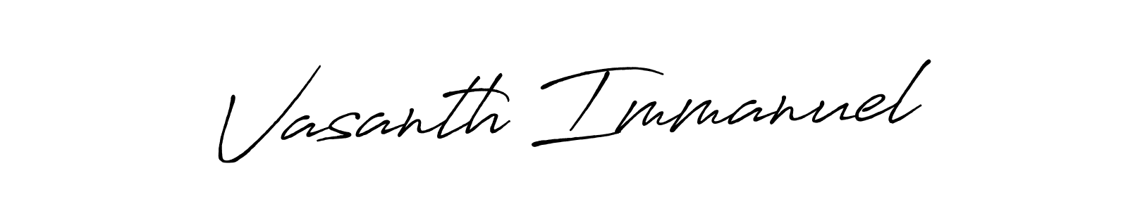 The best way (Antro_Vectra_Bolder) to make a short signature is to pick only two or three words in your name. The name Vasanth Immanuel include a total of six letters. For converting this name. Vasanth Immanuel signature style 7 images and pictures png
