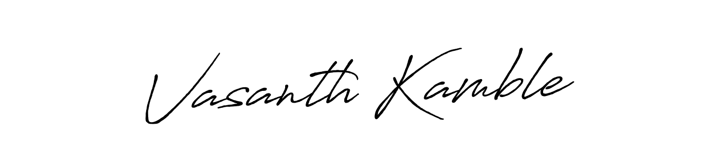 How to make Vasanth Kamble name signature. Use Antro_Vectra_Bolder style for creating short signs online. This is the latest handwritten sign. Vasanth Kamble signature style 7 images and pictures png