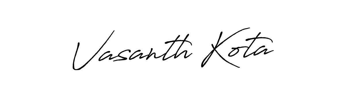 Use a signature maker to create a handwritten signature online. With this signature software, you can design (Antro_Vectra_Bolder) your own signature for name Vasanth Kota. Vasanth Kota signature style 7 images and pictures png