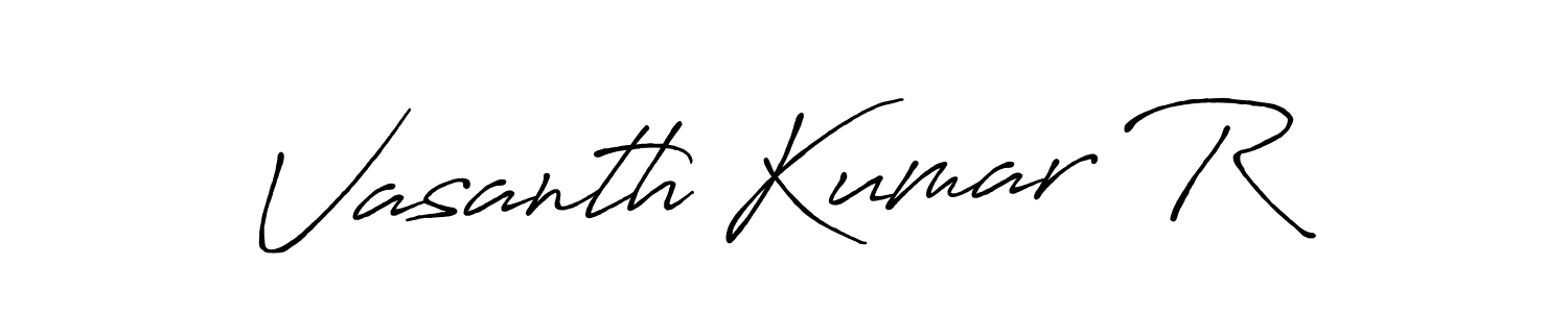 How to make Vasanth Kumar R signature? Antro_Vectra_Bolder is a professional autograph style. Create handwritten signature for Vasanth Kumar R name. Vasanth Kumar R signature style 7 images and pictures png