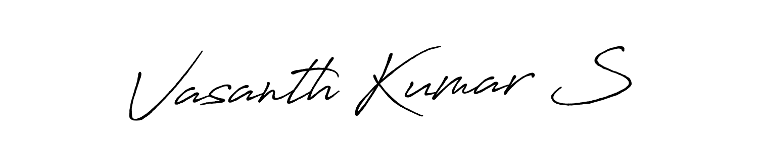 Make a beautiful signature design for name Vasanth Kumar S. Use this online signature maker to create a handwritten signature for free. Vasanth Kumar S signature style 7 images and pictures png