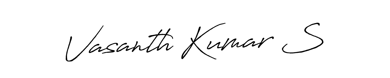 Make a beautiful signature design for name Vasanth Kumar S. Use this online signature maker to create a handwritten signature for free. Vasanth Kumar S signature style 7 images and pictures png