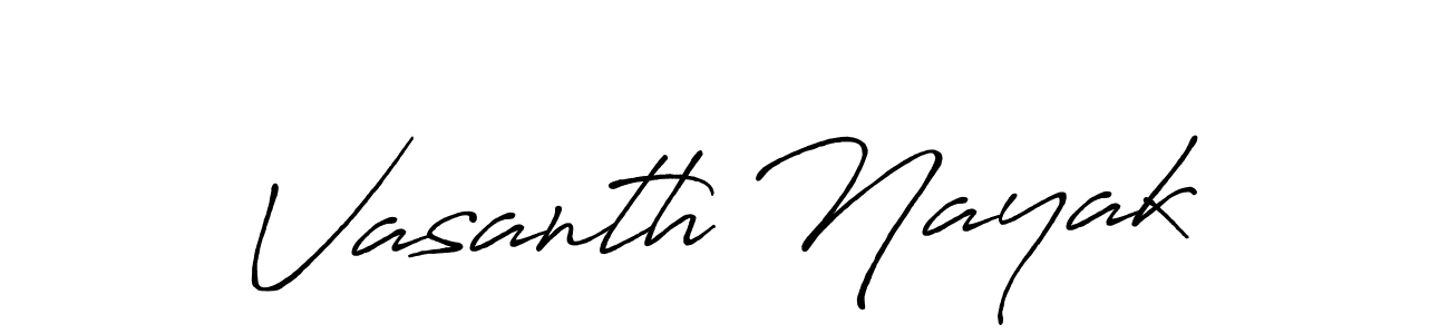 Use a signature maker to create a handwritten signature online. With this signature software, you can design (Antro_Vectra_Bolder) your own signature for name Vasanth Nayak. Vasanth Nayak signature style 7 images and pictures png