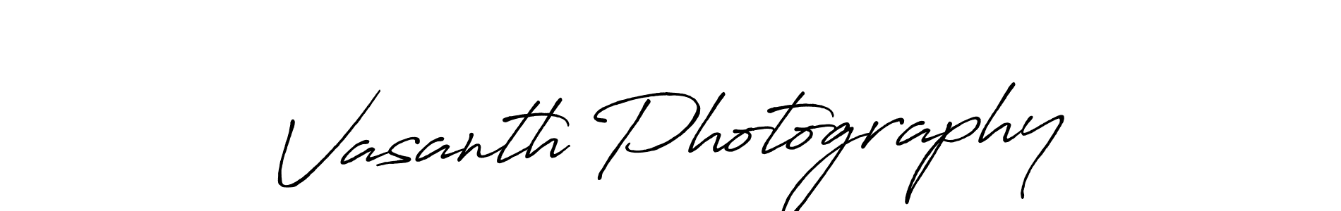 Create a beautiful signature design for name Vasanth Photography. With this signature (Antro_Vectra_Bolder) fonts, you can make a handwritten signature for free. Vasanth Photography signature style 7 images and pictures png