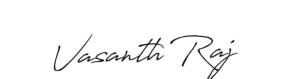 Make a beautiful signature design for name Vasanth Raj. With this signature (Antro_Vectra_Bolder) style, you can create a handwritten signature for free. Vasanth Raj signature style 7 images and pictures png