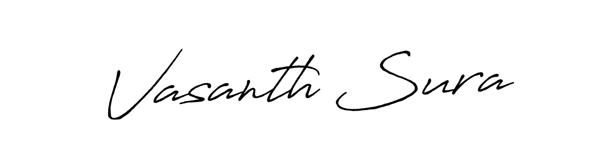 Vasanth Sura stylish signature style. Best Handwritten Sign (Antro_Vectra_Bolder) for my name. Handwritten Signature Collection Ideas for my name Vasanth Sura. Vasanth Sura signature style 7 images and pictures png