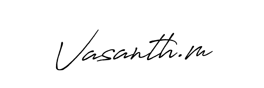 Make a beautiful signature design for name Vasanth.m. Use this online signature maker to create a handwritten signature for free. Vasanth.m signature style 7 images and pictures png