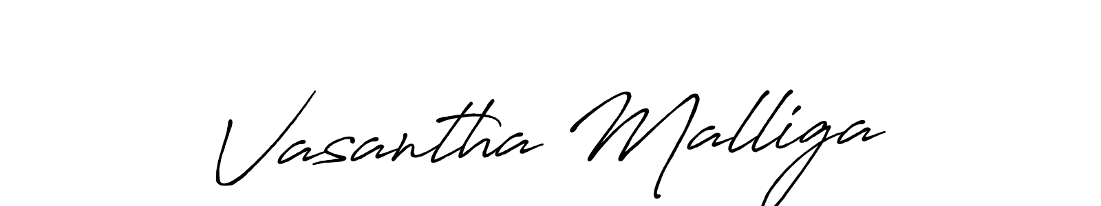 Design your own signature with our free online signature maker. With this signature software, you can create a handwritten (Antro_Vectra_Bolder) signature for name Vasantha Malliga. Vasantha Malliga signature style 7 images and pictures png
