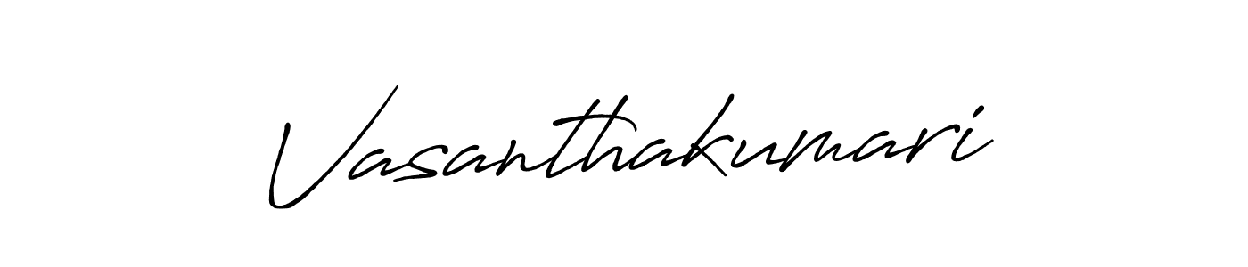 Use a signature maker to create a handwritten signature online. With this signature software, you can design (Antro_Vectra_Bolder) your own signature for name Vasanthakumari. Vasanthakumari signature style 7 images and pictures png