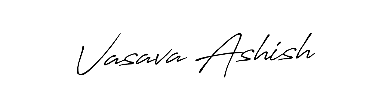 Use a signature maker to create a handwritten signature online. With this signature software, you can design (Antro_Vectra_Bolder) your own signature for name Vasava Ashish. Vasava Ashish signature style 7 images and pictures png