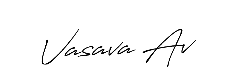 Also we have Vasava Av name is the best signature style. Create professional handwritten signature collection using Antro_Vectra_Bolder autograph style. Vasava Av signature style 7 images and pictures png