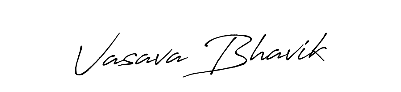 How to make Vasava Bhavik signature? Antro_Vectra_Bolder is a professional autograph style. Create handwritten signature for Vasava Bhavik name. Vasava Bhavik signature style 7 images and pictures png