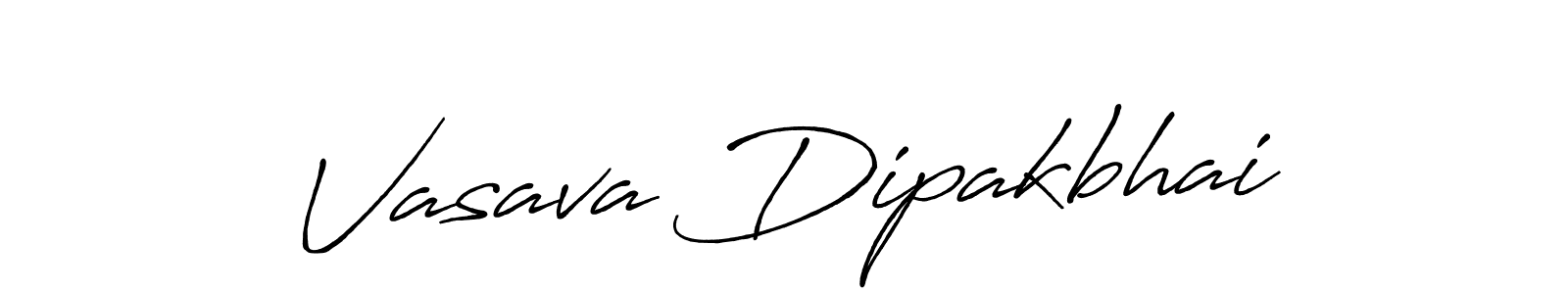 Make a beautiful signature design for name Vasava Dipakbhai. With this signature (Antro_Vectra_Bolder) style, you can create a handwritten signature for free. Vasava Dipakbhai signature style 7 images and pictures png