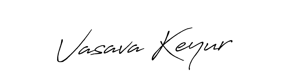 How to make Vasava Keyur name signature. Use Antro_Vectra_Bolder style for creating short signs online. This is the latest handwritten sign. Vasava Keyur signature style 7 images and pictures png