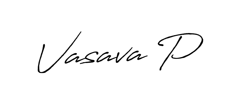 How to make Vasava P name signature. Use Antro_Vectra_Bolder style for creating short signs online. This is the latest handwritten sign. Vasava P signature style 7 images and pictures png
