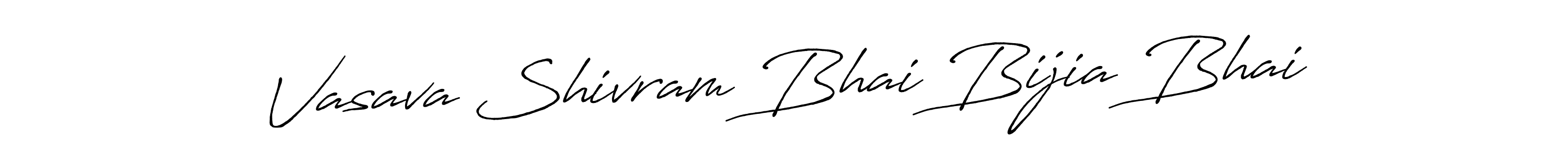 Make a beautiful signature design for name Vasava Shivram Bhai Bijia Bhai. With this signature (Antro_Vectra_Bolder) style, you can create a handwritten signature for free. Vasava Shivram Bhai Bijia Bhai signature style 7 images and pictures png