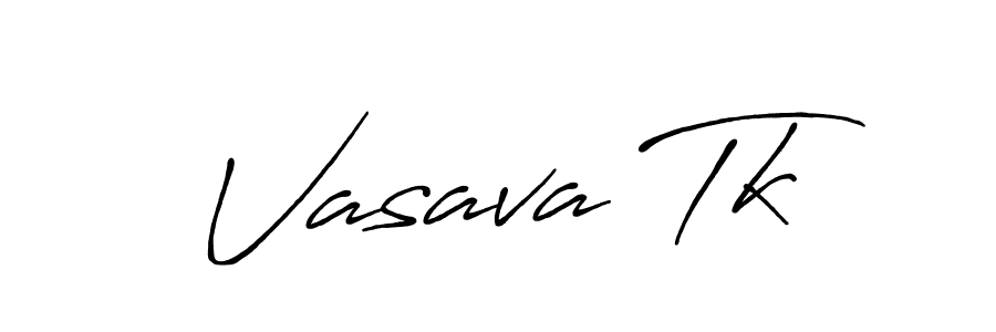 Design your own signature with our free online signature maker. With this signature software, you can create a handwritten (Antro_Vectra_Bolder) signature for name Vasava Tk. Vasava Tk signature style 7 images and pictures png