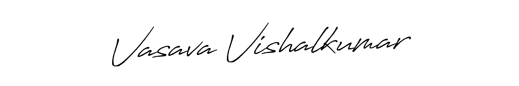 Use a signature maker to create a handwritten signature online. With this signature software, you can design (Antro_Vectra_Bolder) your own signature for name Vasava Vishalkumar. Vasava Vishalkumar signature style 7 images and pictures png