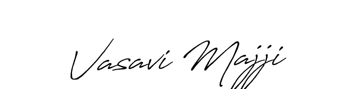 How to make Vasavi Majji name signature. Use Antro_Vectra_Bolder style for creating short signs online. This is the latest handwritten sign. Vasavi Majji signature style 7 images and pictures png