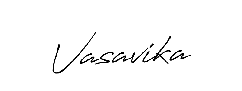 Create a beautiful signature design for name Vasavika. With this signature (Antro_Vectra_Bolder) fonts, you can make a handwritten signature for free. Vasavika signature style 7 images and pictures png