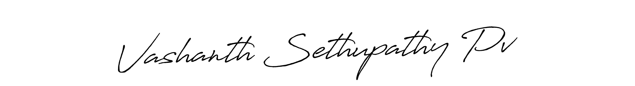 Create a beautiful signature design for name Vashanth Sethupathy Pv. With this signature (Antro_Vectra_Bolder) fonts, you can make a handwritten signature for free. Vashanth Sethupathy Pv signature style 7 images and pictures png