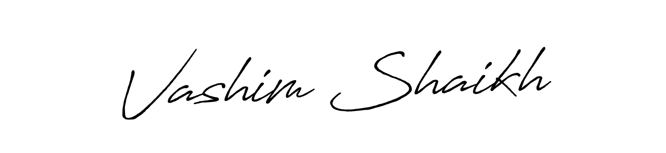 How to make Vashim Shaikh signature? Antro_Vectra_Bolder is a professional autograph style. Create handwritten signature for Vashim Shaikh name. Vashim Shaikh signature style 7 images and pictures png