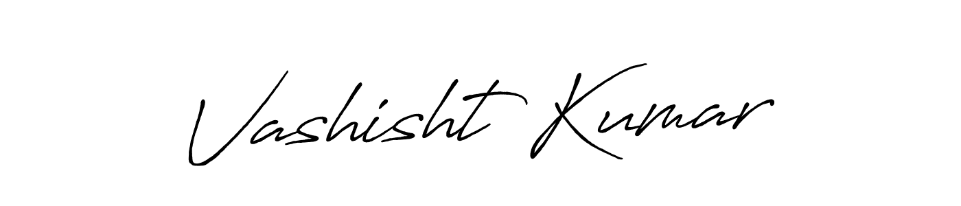 Design your own signature with our free online signature maker. With this signature software, you can create a handwritten (Antro_Vectra_Bolder) signature for name Vashisht Kumar. Vashisht Kumar signature style 7 images and pictures png