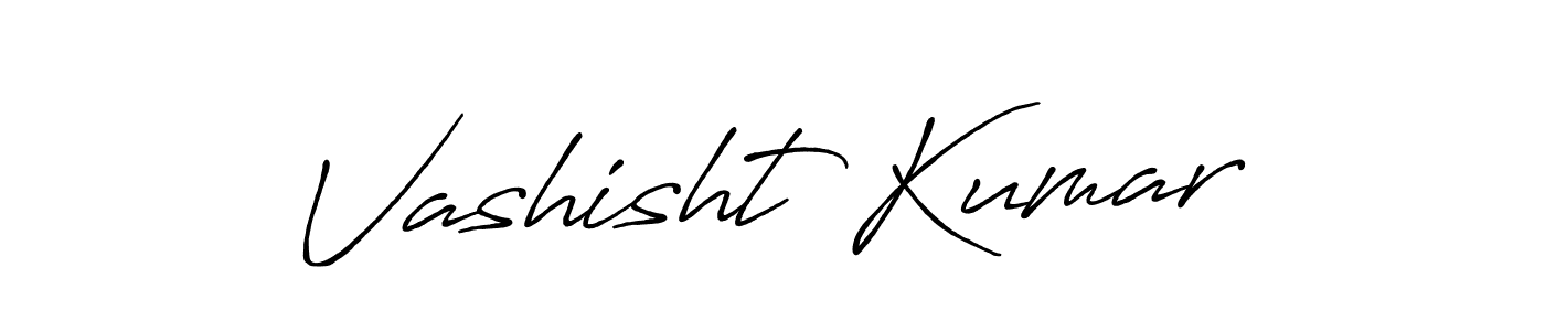 Make a beautiful signature design for name Vashisht Kumar. With this signature (Antro_Vectra_Bolder) style, you can create a handwritten signature for free. Vashisht Kumar signature style 7 images and pictures png