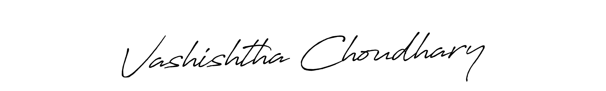 Make a beautiful signature design for name Vashishtha Choudhary. With this signature (Antro_Vectra_Bolder) style, you can create a handwritten signature for free. Vashishtha Choudhary signature style 7 images and pictures png