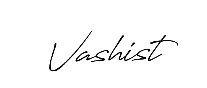 Use a signature maker to create a handwritten signature online. With this signature software, you can design (Antro_Vectra_Bolder) your own signature for name Vashist. Vashist signature style 7 images and pictures png