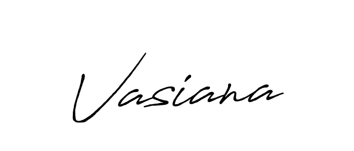 Use a signature maker to create a handwritten signature online. With this signature software, you can design (Antro_Vectra_Bolder) your own signature for name Vasiana. Vasiana signature style 7 images and pictures png