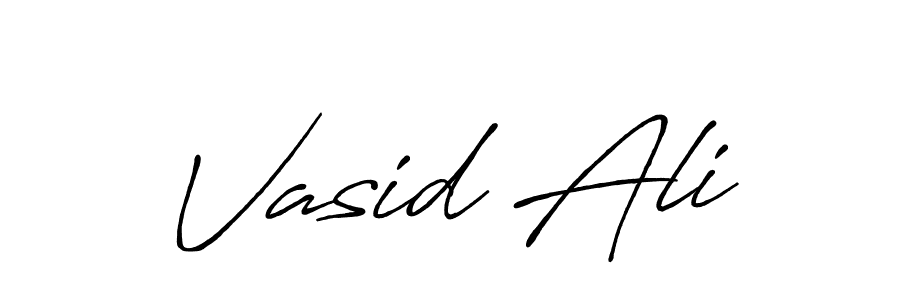 Use a signature maker to create a handwritten signature online. With this signature software, you can design (Antro_Vectra_Bolder) your own signature for name Vasid Ali. Vasid Ali signature style 7 images and pictures png