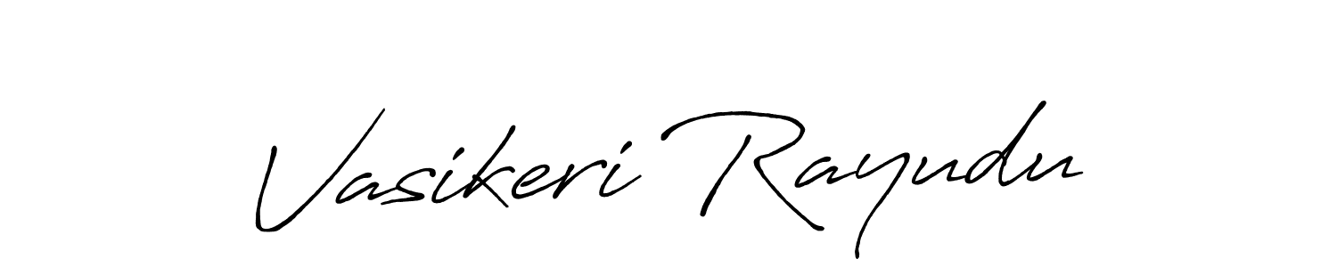 How to make Vasikeri Rayudu name signature. Use Antro_Vectra_Bolder style for creating short signs online. This is the latest handwritten sign. Vasikeri Rayudu signature style 7 images and pictures png