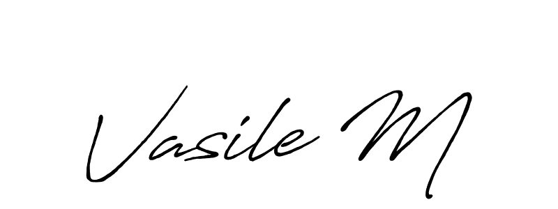 How to Draw Vasile M signature style? Antro_Vectra_Bolder is a latest design signature styles for name Vasile M. Vasile M signature style 7 images and pictures png