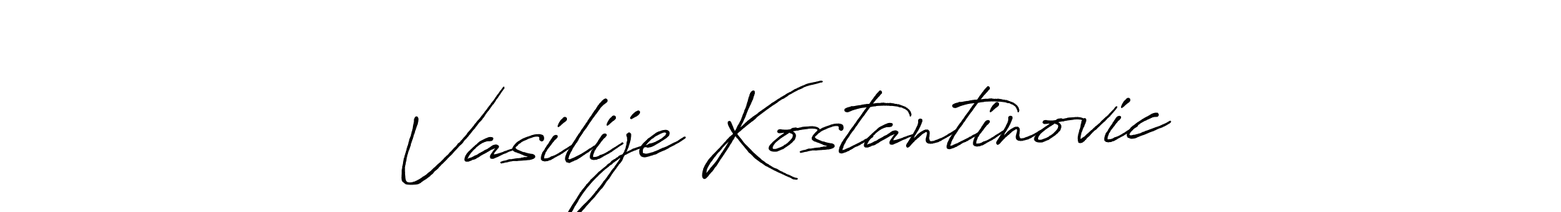 Design your own signature with our free online signature maker. With this signature software, you can create a handwritten (Antro_Vectra_Bolder) signature for name Vasilije Kostantinovic. Vasilije Kostantinovic signature style 7 images and pictures png