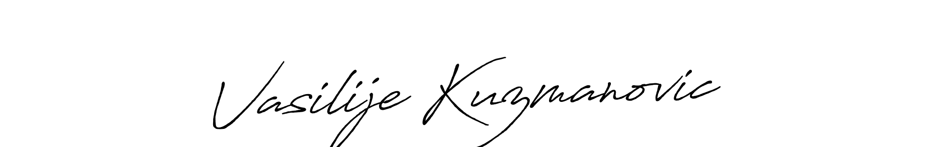 This is the best signature style for the Vasilije Kuzmanovic name. Also you like these signature font (Antro_Vectra_Bolder). Mix name signature. Vasilije Kuzmanovic signature style 7 images and pictures png