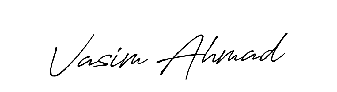 The best way (Antro_Vectra_Bolder) to make a short signature is to pick only two or three words in your name. The name Vasim Ahmad include a total of six letters. For converting this name. Vasim Ahmad signature style 7 images and pictures png