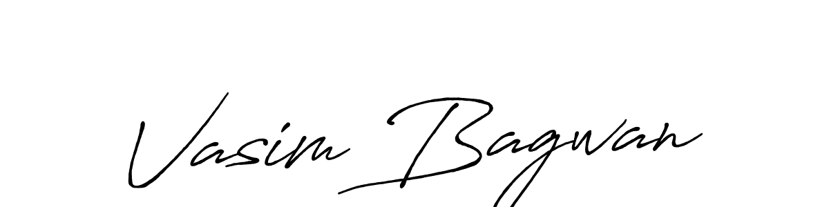 You should practise on your own different ways (Antro_Vectra_Bolder) to write your name (Vasim Bagwan) in signature. don't let someone else do it for you. Vasim Bagwan signature style 7 images and pictures png
