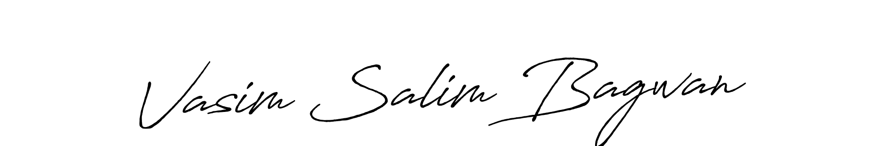 Antro_Vectra_Bolder is a professional signature style that is perfect for those who want to add a touch of class to their signature. It is also a great choice for those who want to make their signature more unique. Get Vasim Salim Bagwan name to fancy signature for free. Vasim Salim Bagwan signature style 7 images and pictures png