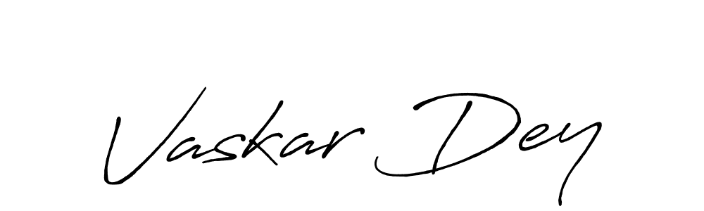 Use a signature maker to create a handwritten signature online. With this signature software, you can design (Antro_Vectra_Bolder) your own signature for name Vaskar Dey. Vaskar Dey signature style 7 images and pictures png
