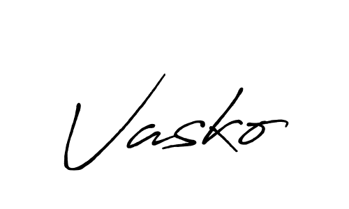 Create a beautiful signature design for name Vasko. With this signature (Antro_Vectra_Bolder) fonts, you can make a handwritten signature for free. Vasko signature style 7 images and pictures png