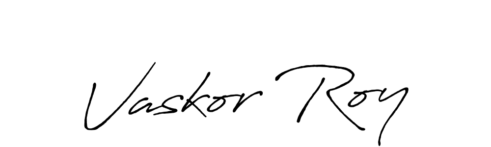 Design your own signature with our free online signature maker. With this signature software, you can create a handwritten (Antro_Vectra_Bolder) signature for name Vaskor Roy. Vaskor Roy signature style 7 images and pictures png