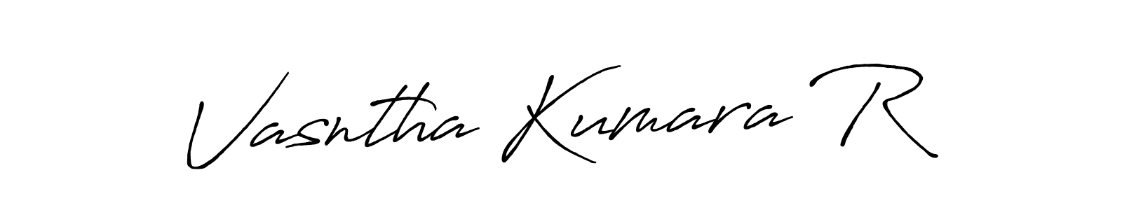 Design your own signature with our free online signature maker. With this signature software, you can create a handwritten (Antro_Vectra_Bolder) signature for name Vasntha Kumara R. Vasntha Kumara R signature style 7 images and pictures png