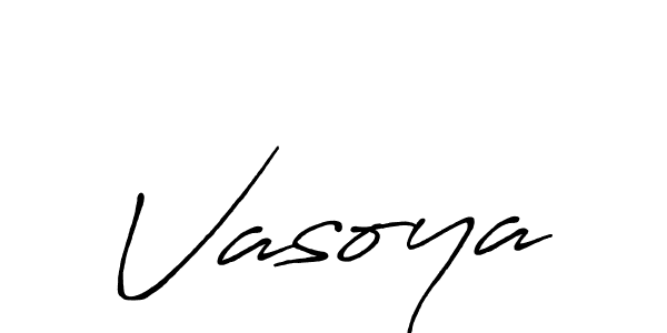 Create a beautiful signature design for name Vasoya. With this signature (Antro_Vectra_Bolder) fonts, you can make a handwritten signature for free. Vasoya signature style 7 images and pictures png