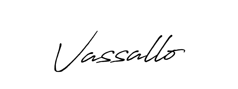 How to make Vassallo name signature. Use Antro_Vectra_Bolder style for creating short signs online. This is the latest handwritten sign. Vassallo signature style 7 images and pictures png