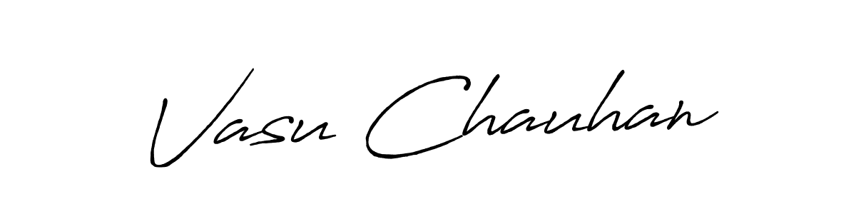 Antro_Vectra_Bolder is a professional signature style that is perfect for those who want to add a touch of class to their signature. It is also a great choice for those who want to make their signature more unique. Get Vasu Chauhan name to fancy signature for free. Vasu Chauhan signature style 7 images and pictures png
