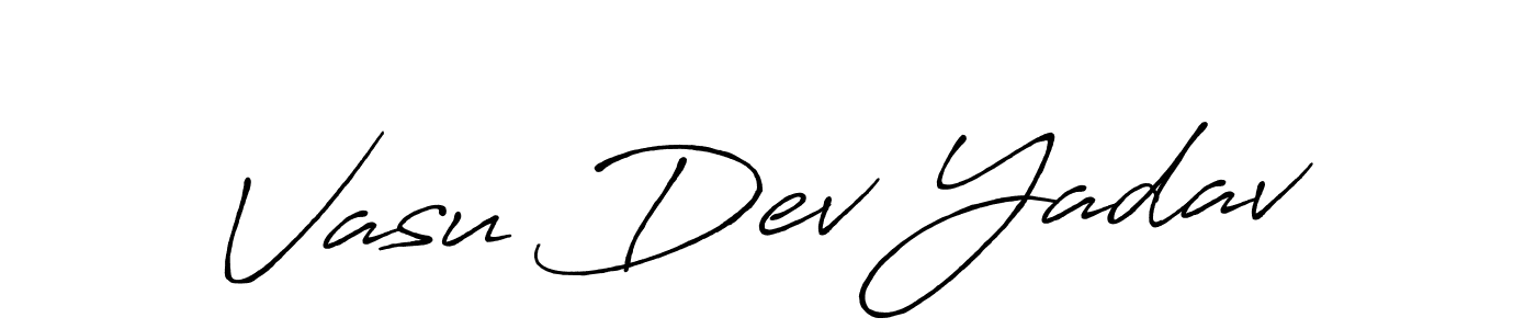 How to make Vasu Dev Yadav signature? Antro_Vectra_Bolder is a professional autograph style. Create handwritten signature for Vasu Dev Yadav name. Vasu Dev Yadav signature style 7 images and pictures png