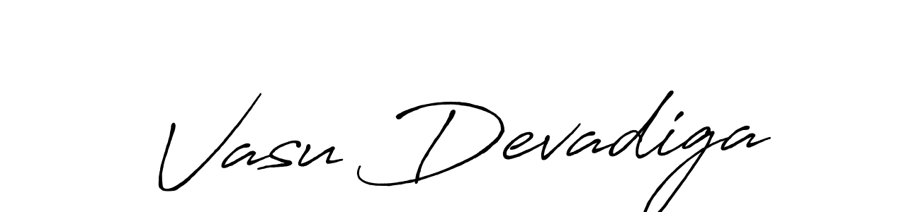 Make a beautiful signature design for name Vasu Devadiga. With this signature (Antro_Vectra_Bolder) style, you can create a handwritten signature for free. Vasu Devadiga signature style 7 images and pictures png