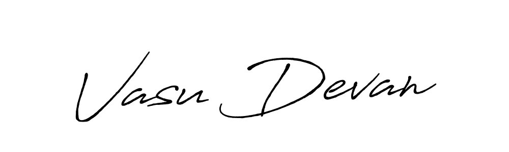 Design your own signature with our free online signature maker. With this signature software, you can create a handwritten (Antro_Vectra_Bolder) signature for name Vasu Devan. Vasu Devan signature style 7 images and pictures png